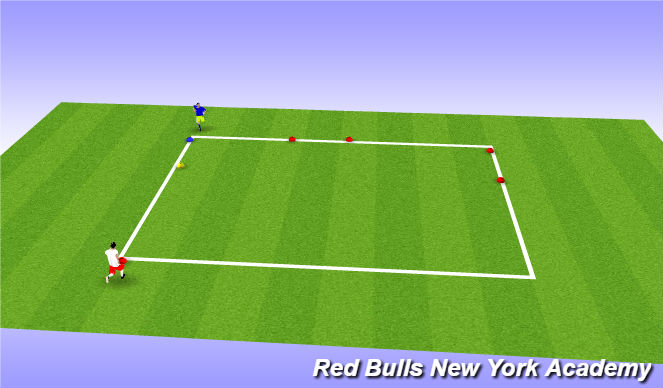 Football/Soccer Session Plan Drill (Colour): Warm up