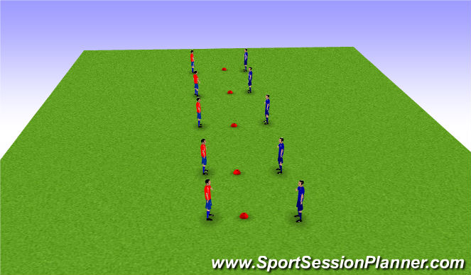 Football/Soccer Session Plan Drill (Colour): Warm  Up