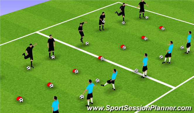 Football/Soccer Session Plan Drill (Colour): Main Theme I