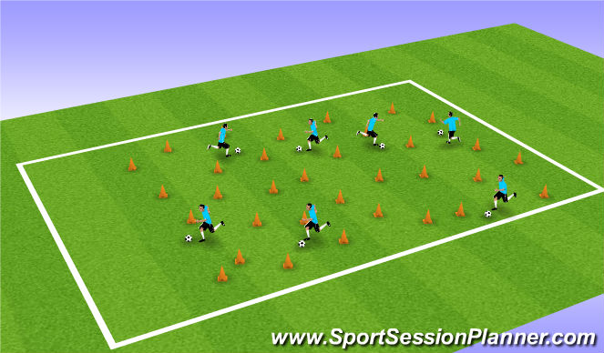 Football/Soccer Session Plan Drill (Colour): Activity 1