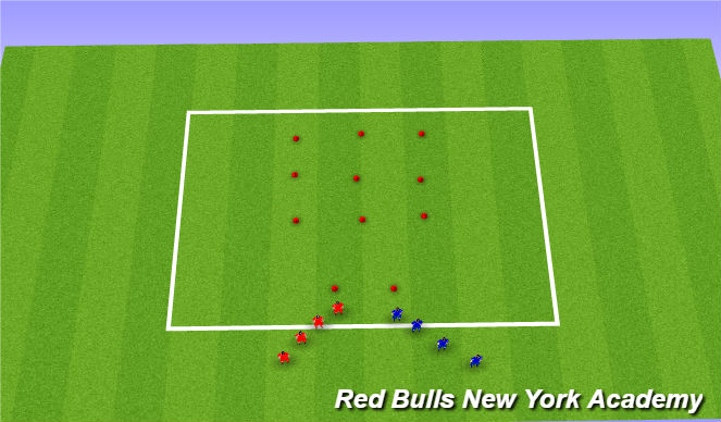 Football/Soccer Session Plan Drill (Colour): Tic tac toe