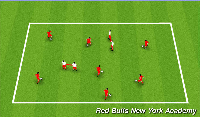 Football/Soccer Session Plan Drill (Colour): Warm Up