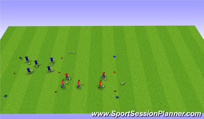 Football/Soccer Session Plan Drill (Colour): Technical/skill Dribbling