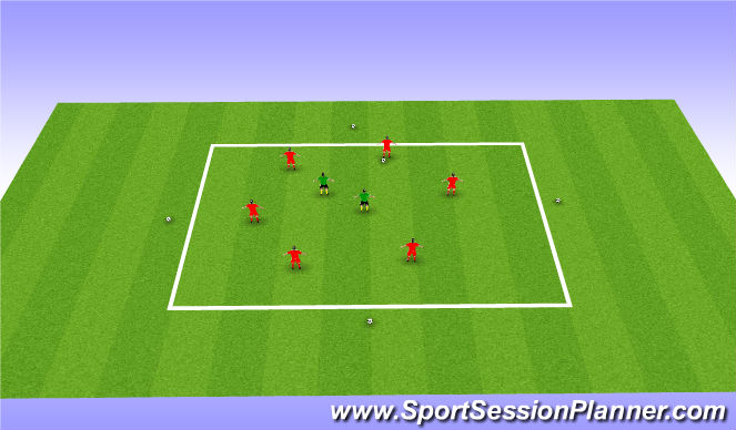 Football/Soccer Session Plan Drill (Colour): Warm Up