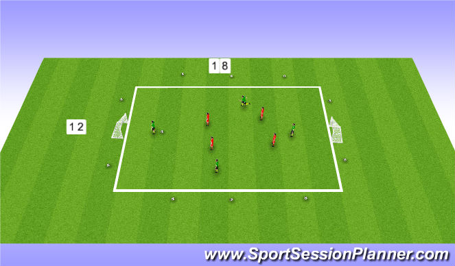 Football/Soccer Session Plan Drill (Colour): SSG