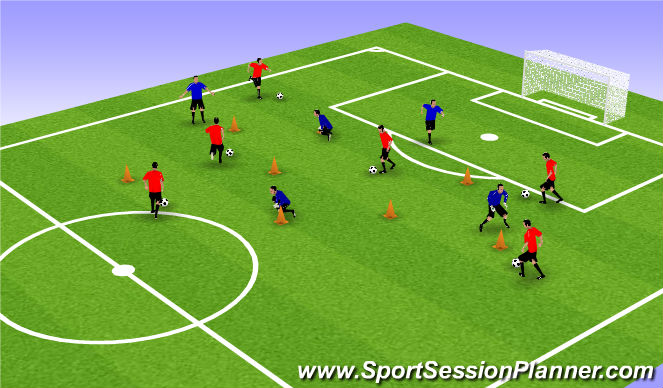 Football/Soccer Session Plan Drill (Colour): Bob The Builder