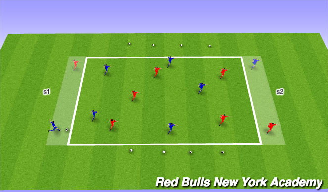 Football/Soccer Session Plan Drill (Colour): Condition Game
