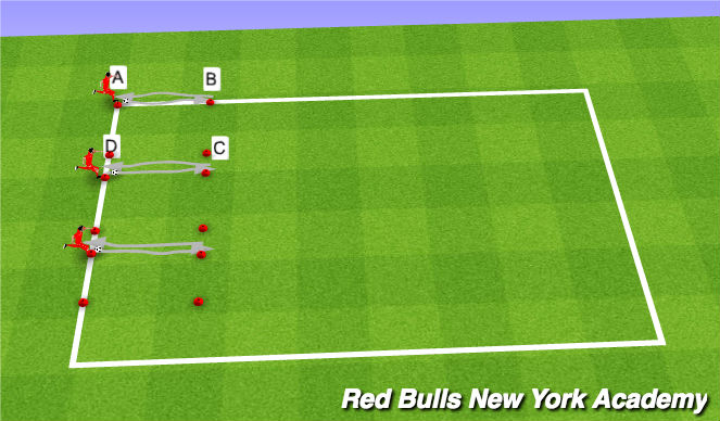 Football/Soccer Session Plan Drill (Colour): Alternative Relay Race