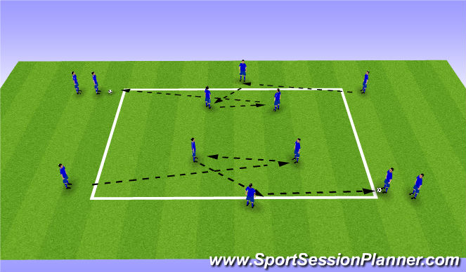 Football/Soccer Session Plan Drill (Colour): Screen @~~@