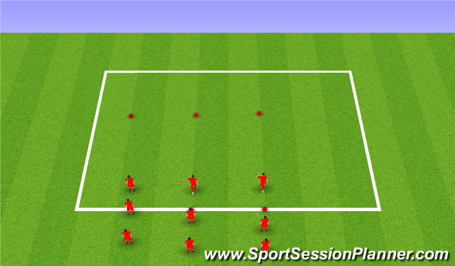Football/Soccer Session Plan Drill (Colour): Dynamic Stretches