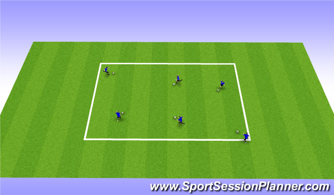 Football/Soccer Session Plan Drill (Colour): 1v1 skill moves