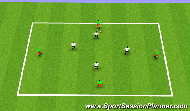 Football/Soccer Session Plan Drill (Colour): Stop the Diamond