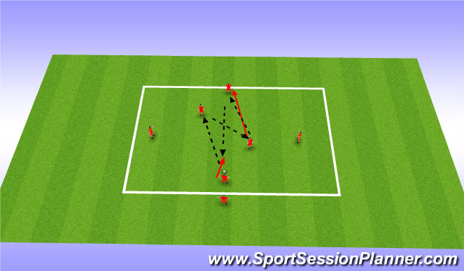 Football/Soccer Session Plan Drill (Colour): Long Target, Short,Play out Get Out - find enterng player