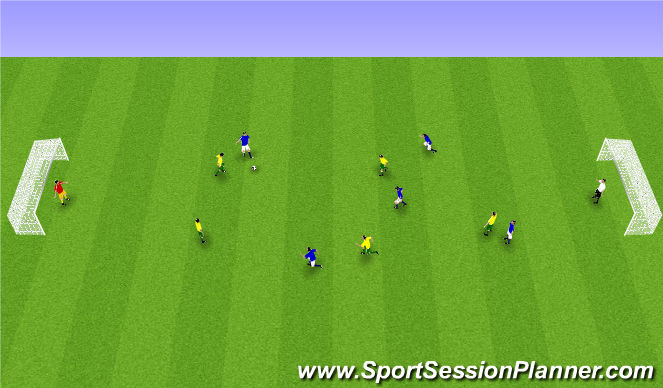 Football/Soccer Session Plan Drill (Colour): Spil