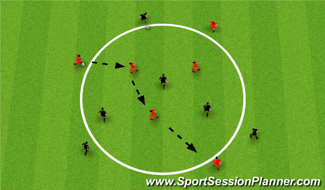 Football/Soccer Session Plan Drill (Colour): Technical warm up: