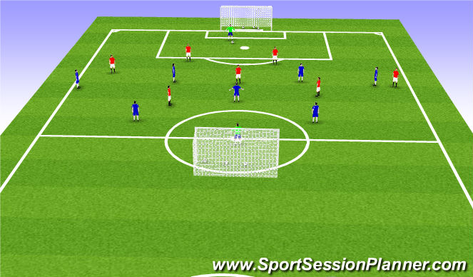 Football/Soccer Session Plan Drill (Colour): Conditioning Game