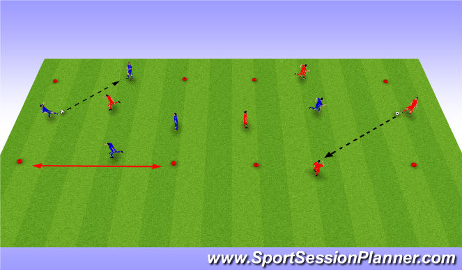 Football/Soccer Session Plan Drill (Colour): 4v1