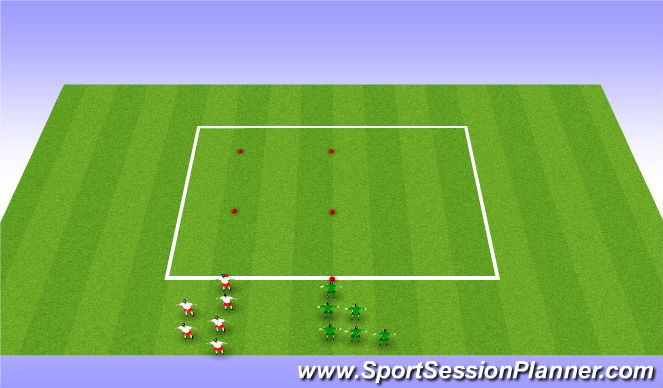 Football/Soccer Session Plan Drill (Colour): Physical Warm Up