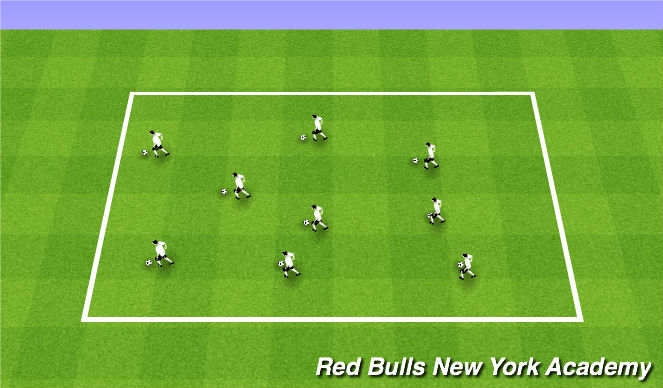 Football/Soccer Session Plan Drill (Colour): WARM-UP- FOOTSKILLS