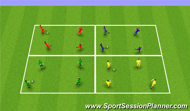 Football/Soccer Session Plan Drill (Colour): Exercise 1: Drill