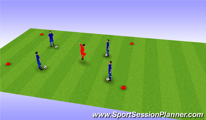 Football/Soccer Session Plan Drill (Colour): King/Queen of the Ring