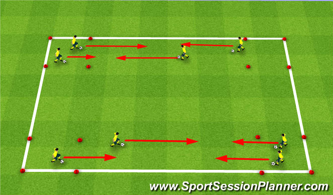 Football/Soccer Session Plan Drill (Colour): Progression #1