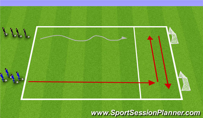 Football/Soccer Session Plan Drill (Colour): 1v1 Essential game 1