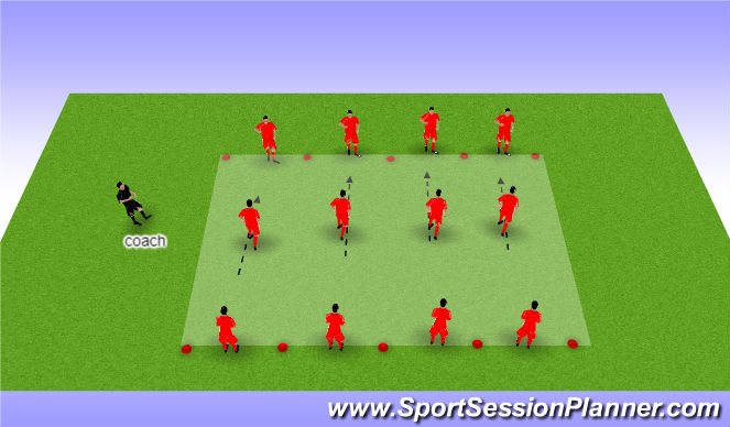 Football/Soccer Session Plan Drill (Colour): warm ups