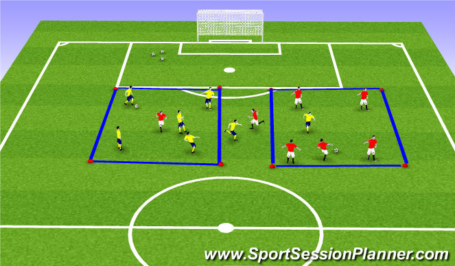 Football/Soccer Session Plan Drill (Colour): Passing Practice