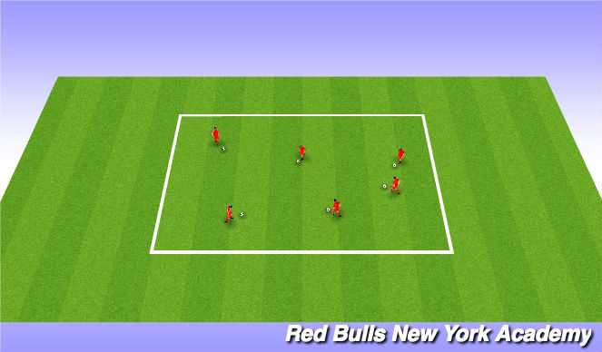 Football/Soccer Session Plan Drill (Colour): Ball Mastery Warmup