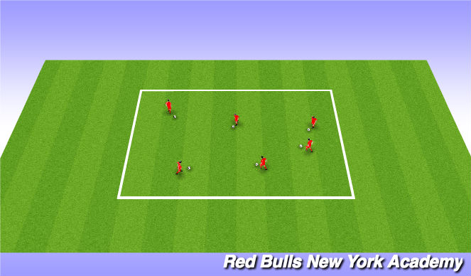 Football/Soccer Session Plan Drill (Colour): Ball Mastery Warmup