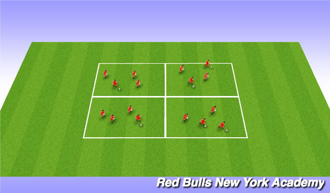 Football/Soccer Session Plan Drill (Colour): Juggling Warm Up