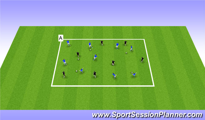 Football/Soccer Session Plan Drill (Colour): Passing & Receiving