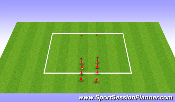 Football/Soccer Session Plan Drill (Colour): Dynamic Warm Up & SAQ