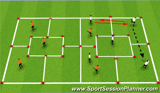 Football/Soccer Session Plan Drill (Colour): Conditoned lead-in