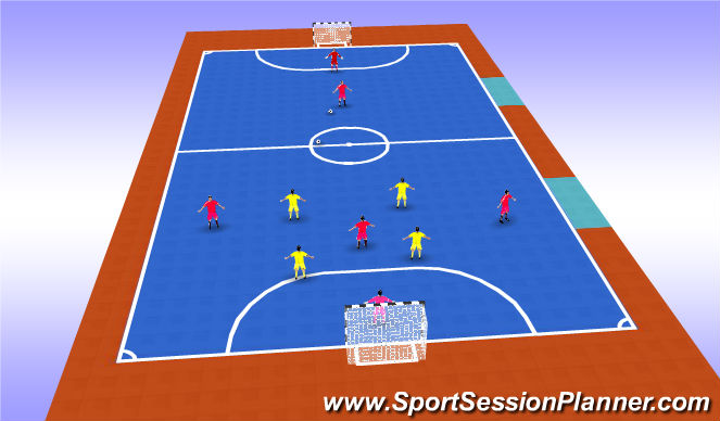 Futsal Session Plan Drill (Colour): To improve attitude and determination at end oi game.