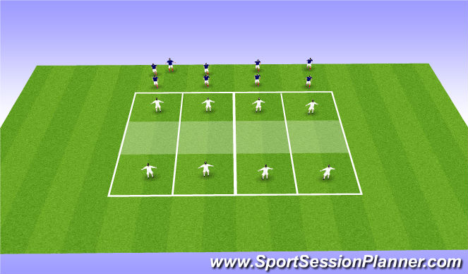 Football/Soccer Session Plan Drill (Colour): 4v4s