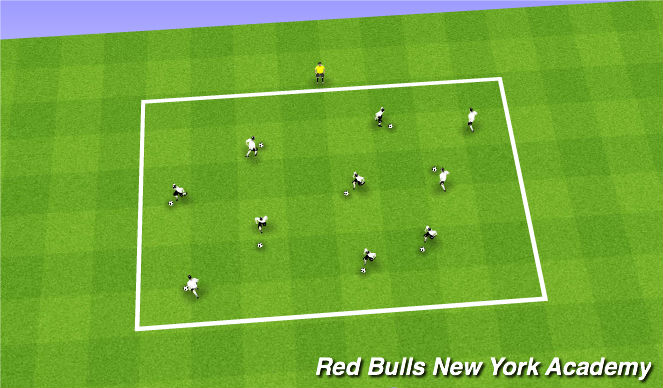 Football/Soccer Session Plan Drill (Colour): WARM-UP - FOOT SKILLS