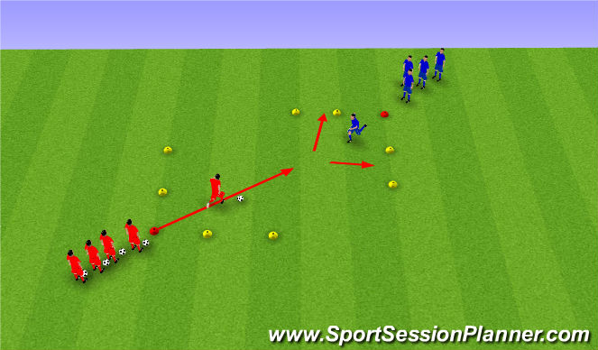 Football/Soccer Session Plan Drill (Colour): A2 D2 With Balls