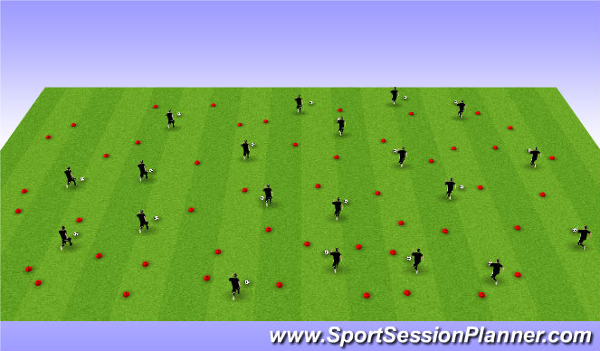 Football/Soccer Session Plan Drill (Colour): Indivdual Ball warm up - Activation activity