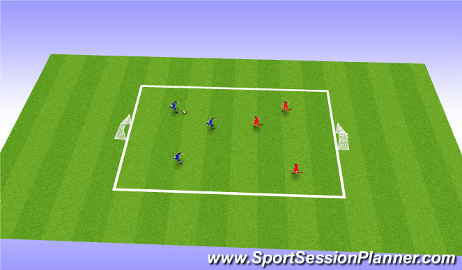 Football/Soccer Session Plan Drill (Colour): Global 3v3
