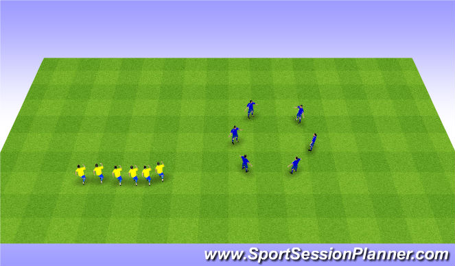 Football/Soccer Session Plan Drill (Colour): Warm down