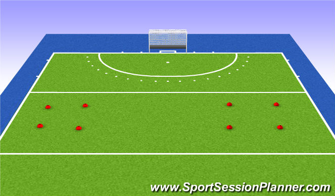 Hockey Session Plan Drill (Colour): Kasteelhockey