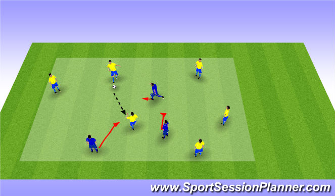 Football/Soccer Session Plan Drill (Colour): Warm up
