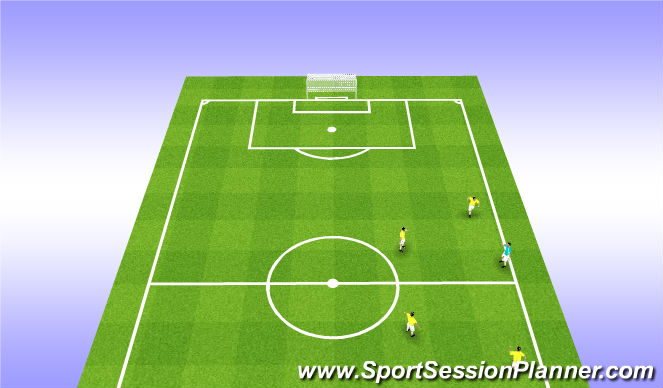 Football/Soccer Session Plan Drill (Colour): Receiving W/E - Open Body