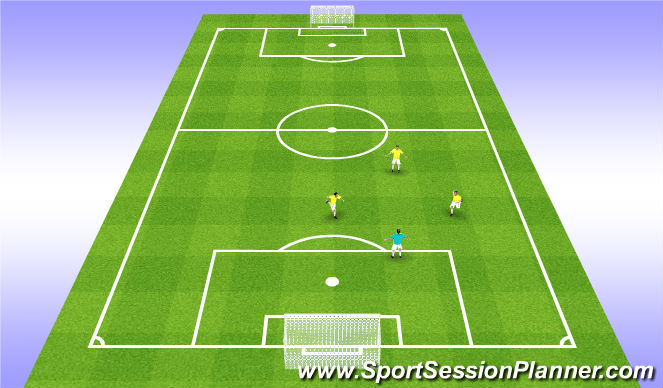 Football/Soccer Session Plan Drill (Colour): Receving S - Facing Goal