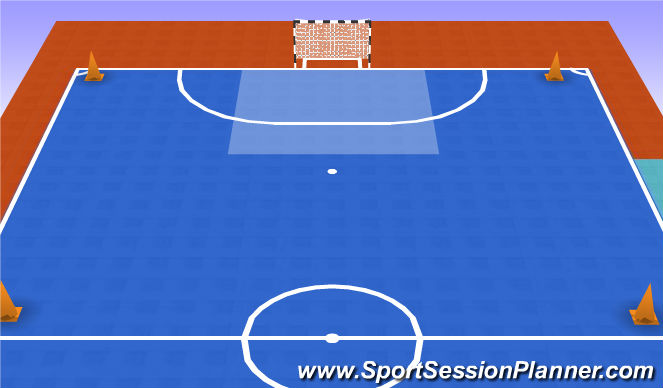 Futsal Session Plan Drill (Colour): Guerra sin balon