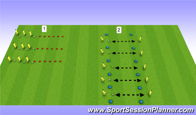 Football/Soccer Session Plan Drill (Colour): Warm-up