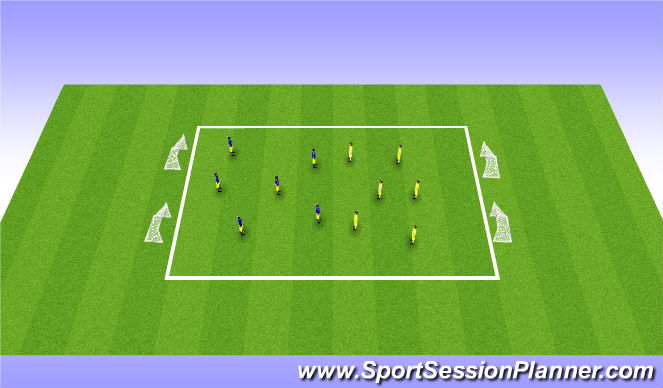 Football/Soccer Session Plan Drill (Colour): scrimmage