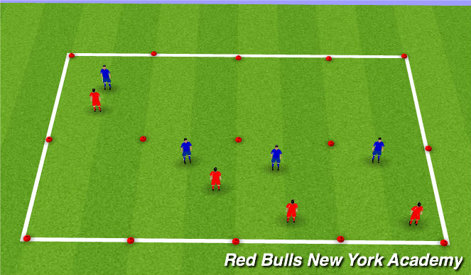 Football/Soccer Session Plan Drill (Colour): Technical warmup